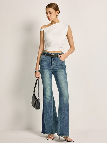 Fleur - Women's Two-Tone Bootcut Jeans - photo 8