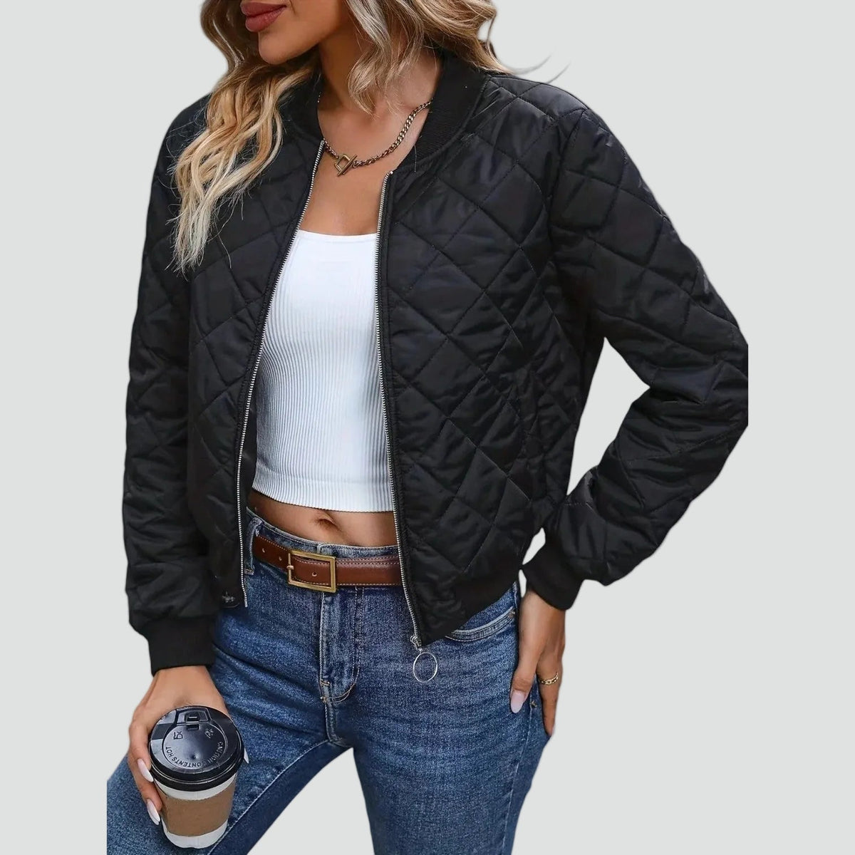 Verity - Women's Bomber Quilted Jacket - photo 1