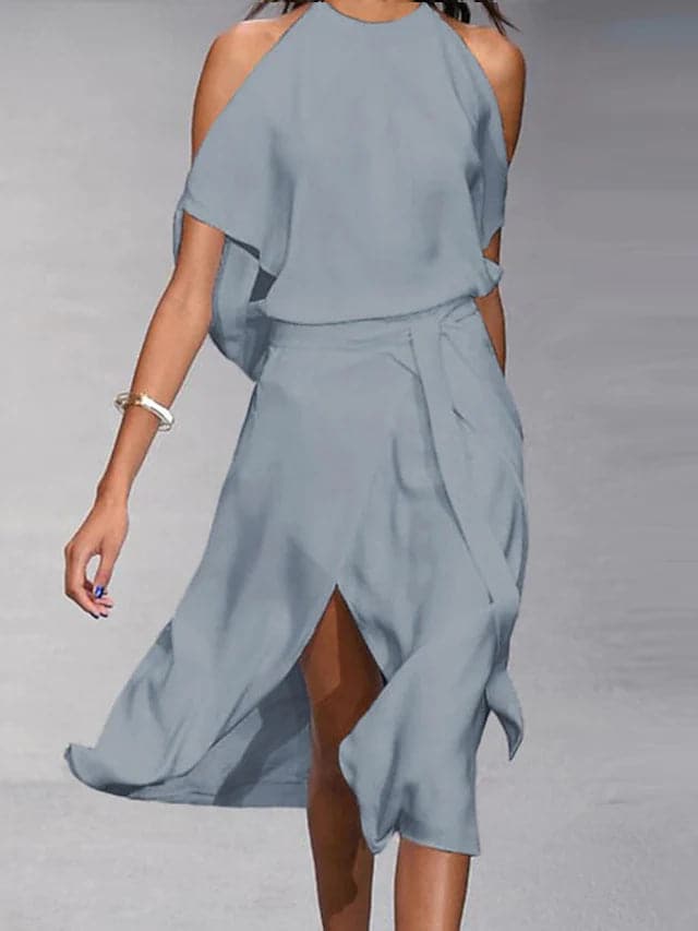 Ulrike - Women's Midi Fluid Dress - photo 1