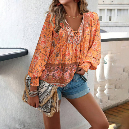 Seraphine - Women's Floral Blouse - photo 6