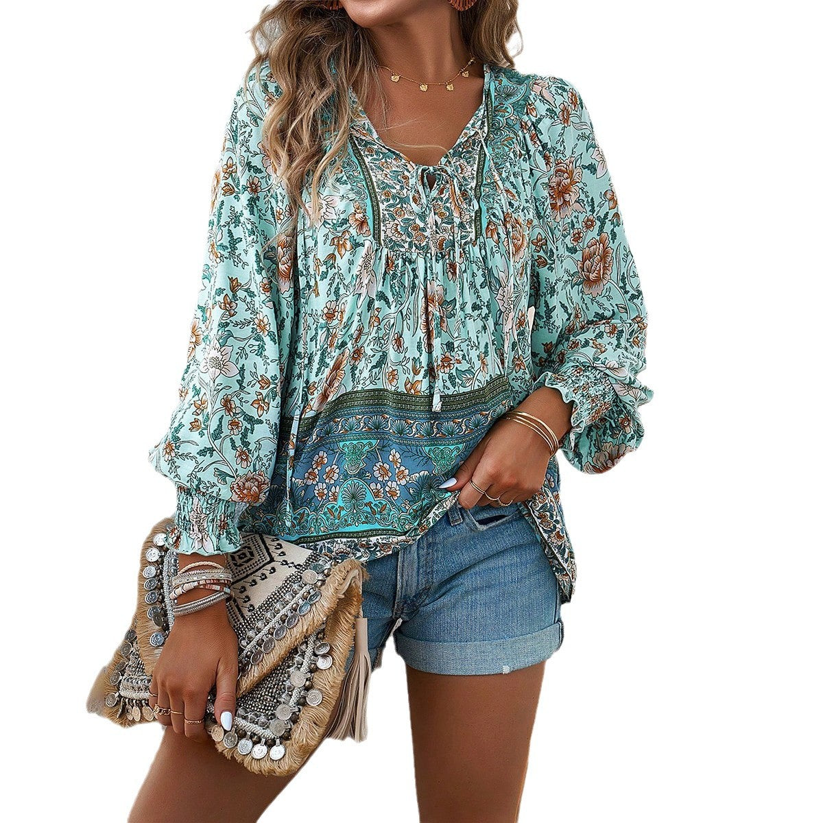 Seraphine - Women's Floral Blouse - photo 7