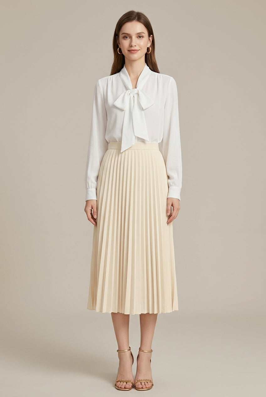 Linnea - Women's Pleated Midi Skirt - photo 1