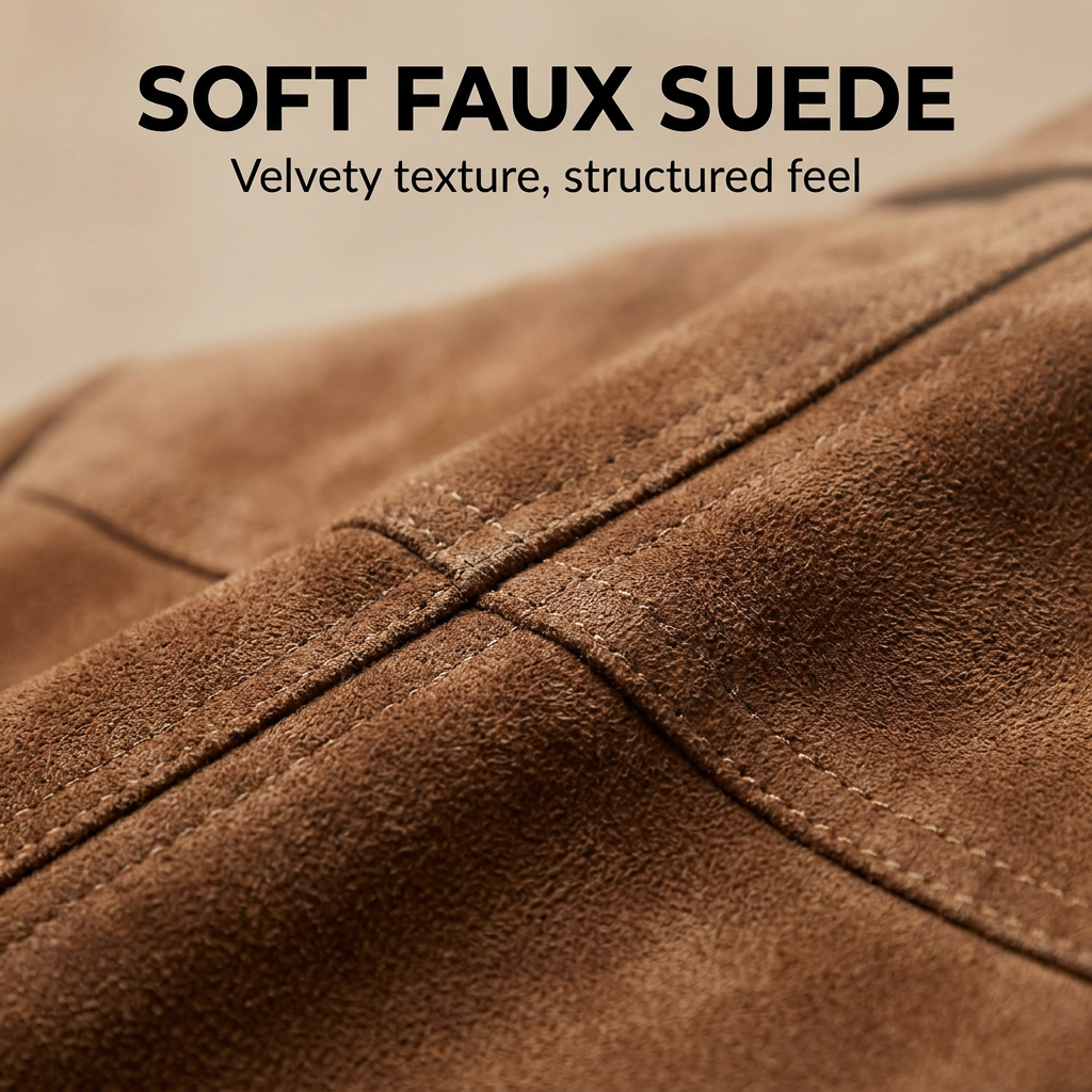 Ursula - Women's Suede Button-Down Blazer - photo 8