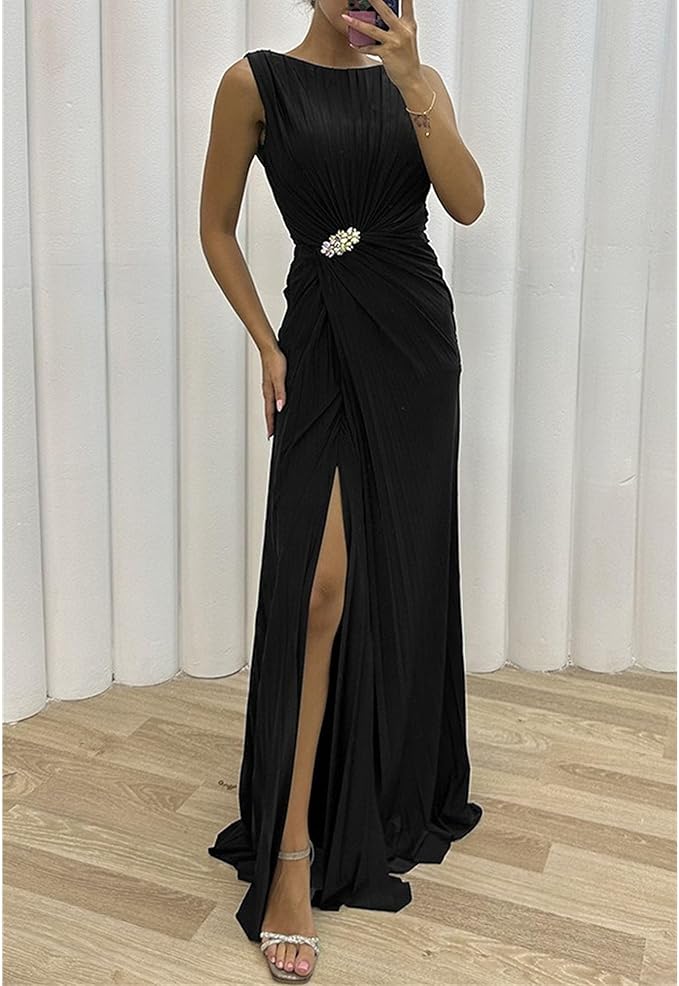 Deena - Women's Embellished Slit Evening Maxi Dress - photo 10