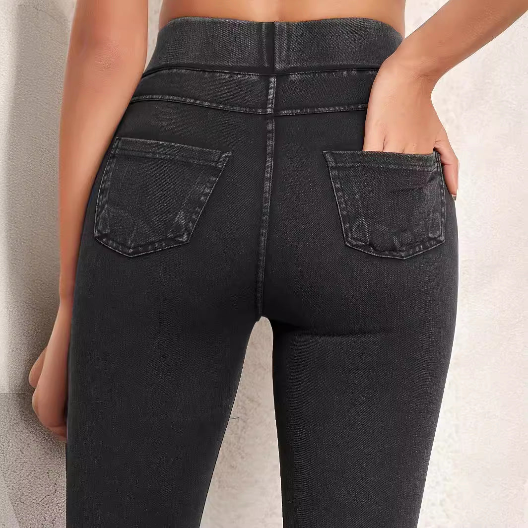 Elowen - Women's High-Waisted Denim Pants - photo 6