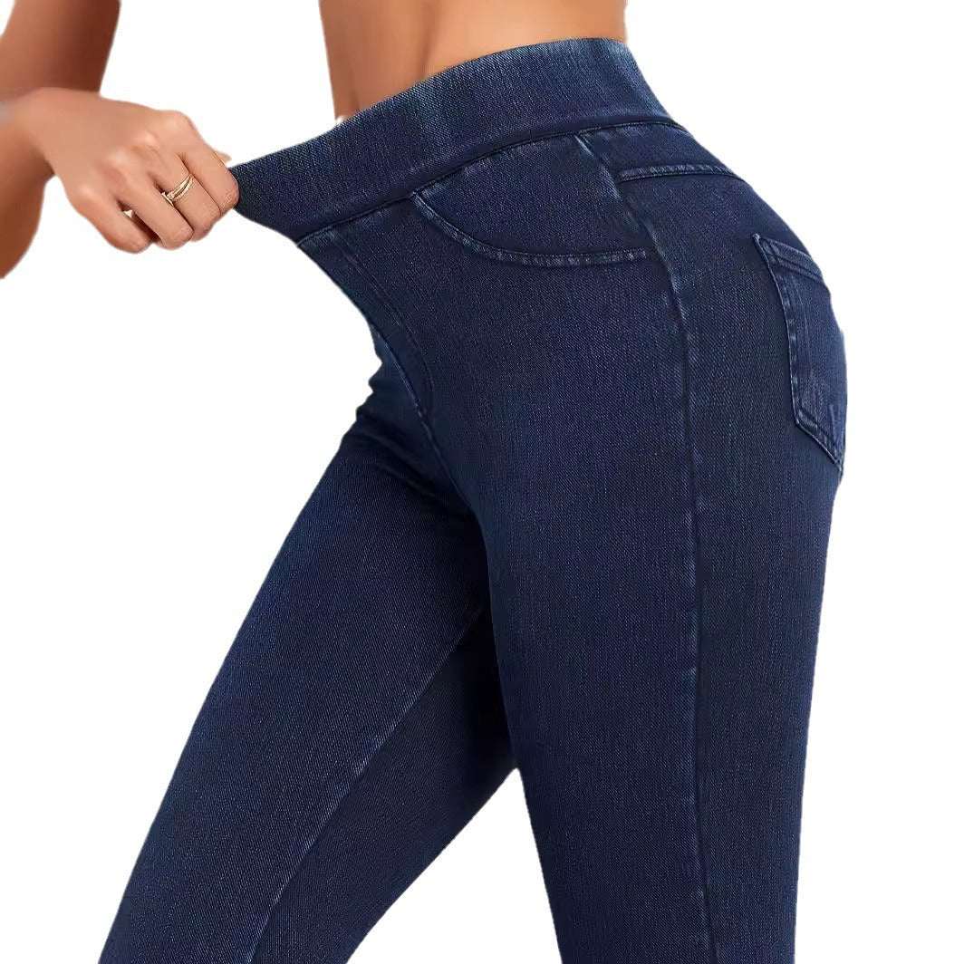 Elowen - Women's High-Waisted Denim Pants - photo 9