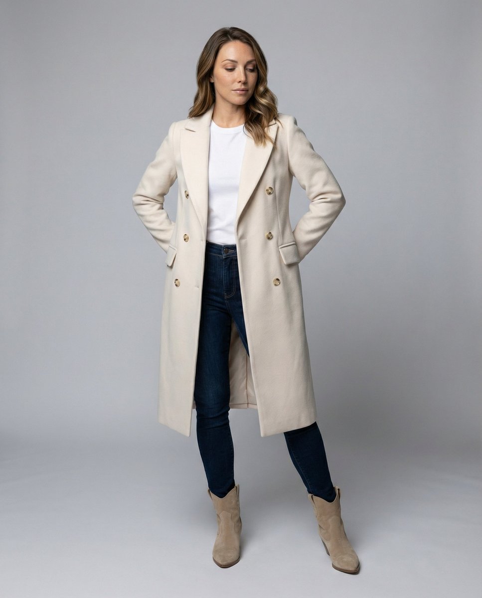 Bridget - Women's Midi Overcoat Coat - photo 1