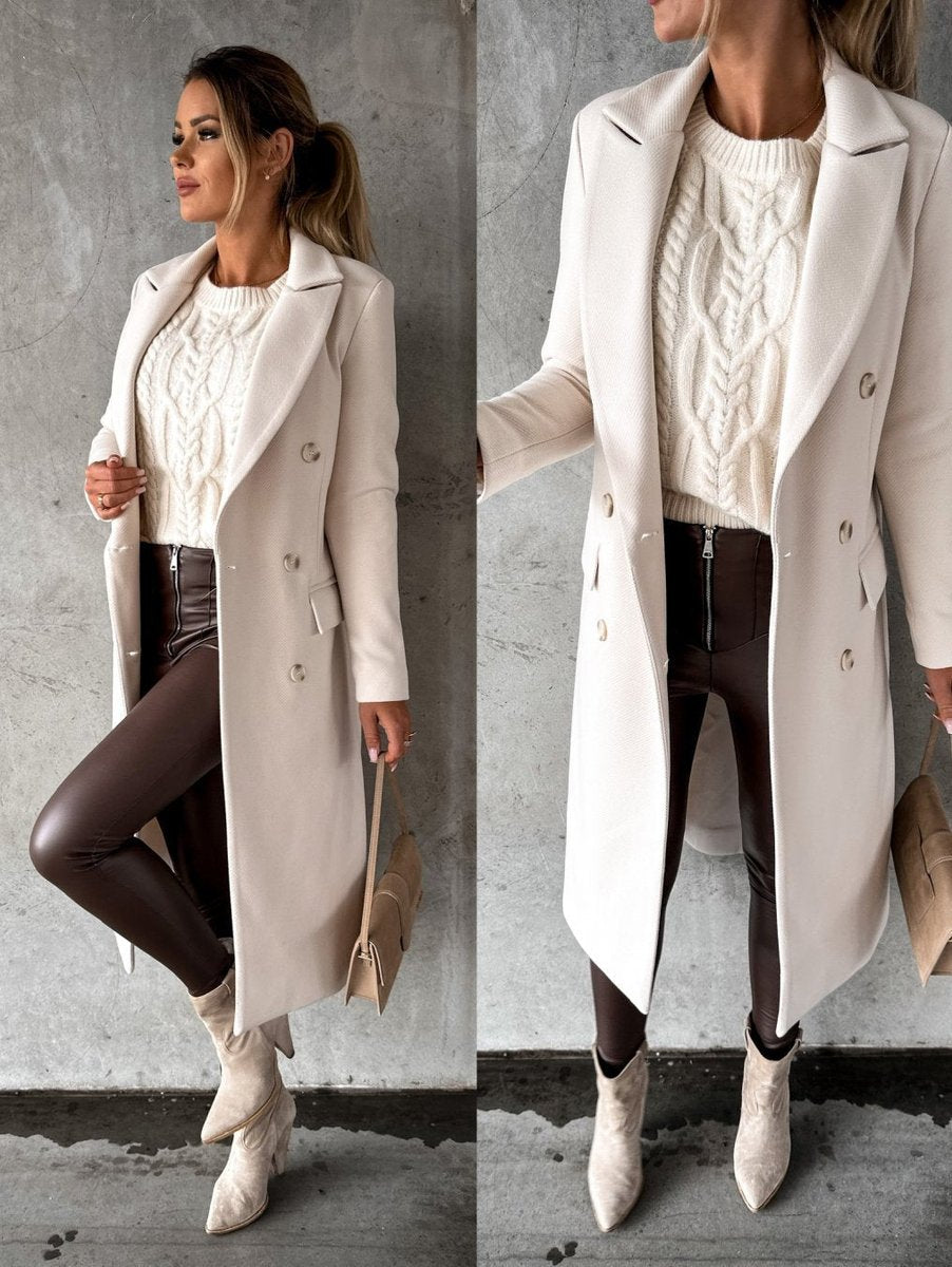 Bridget - Women's Midi Overcoat Coat - photo 11