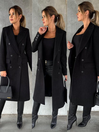 Bridget - Women's Midi Overcoat Coat - photo 12