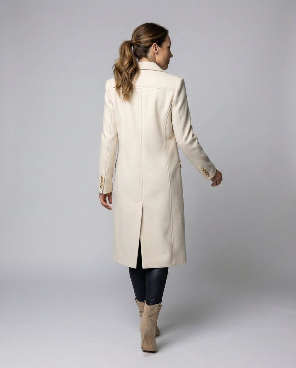 Bridget - Women's Midi Overcoat Coat - photo 2
