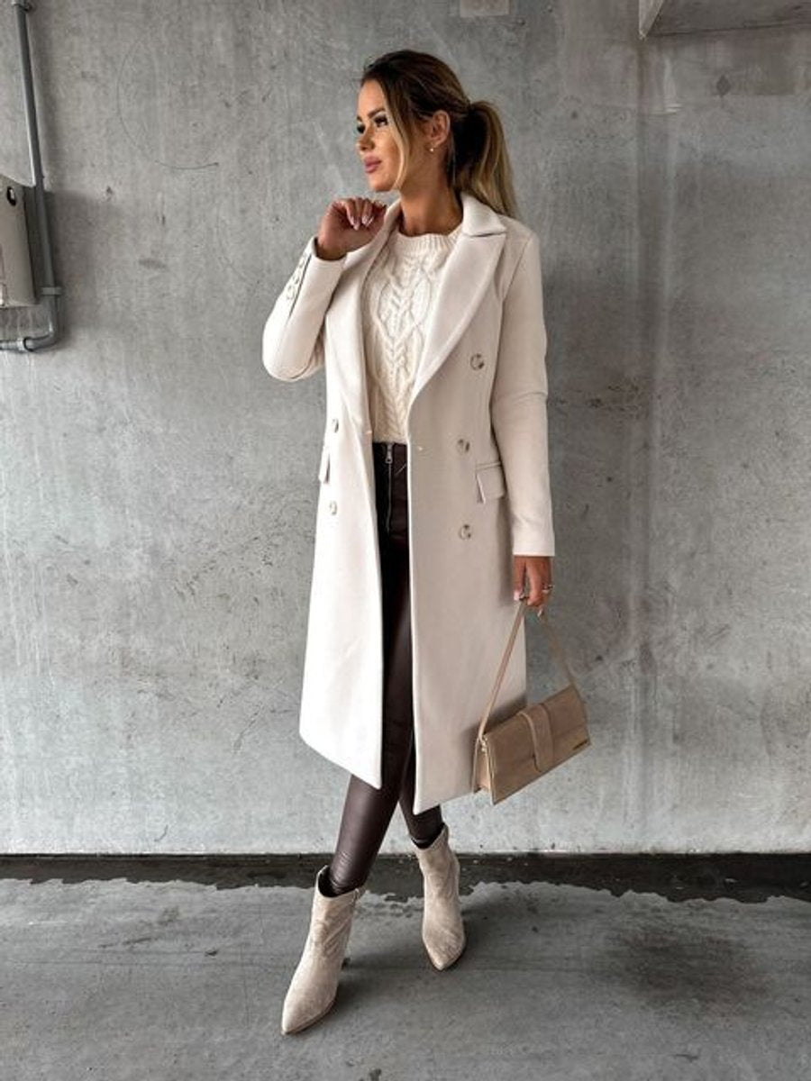 Bridget - Women's Midi Overcoat Coat - photo 6