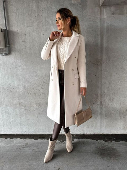 Bridget - Women's Midi Overcoat Coat - photo 6