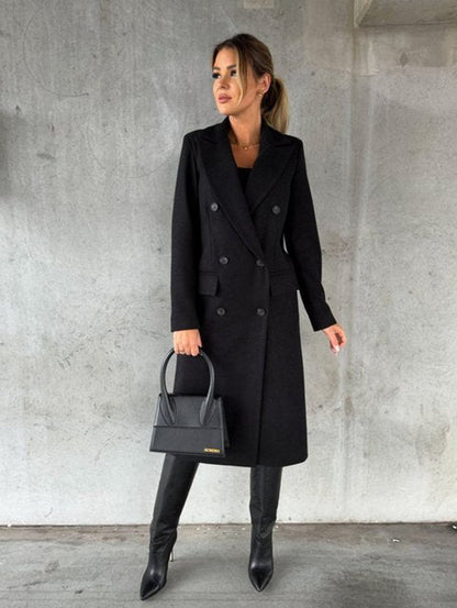Bridget - Women's Midi Overcoat Coat - photo 7