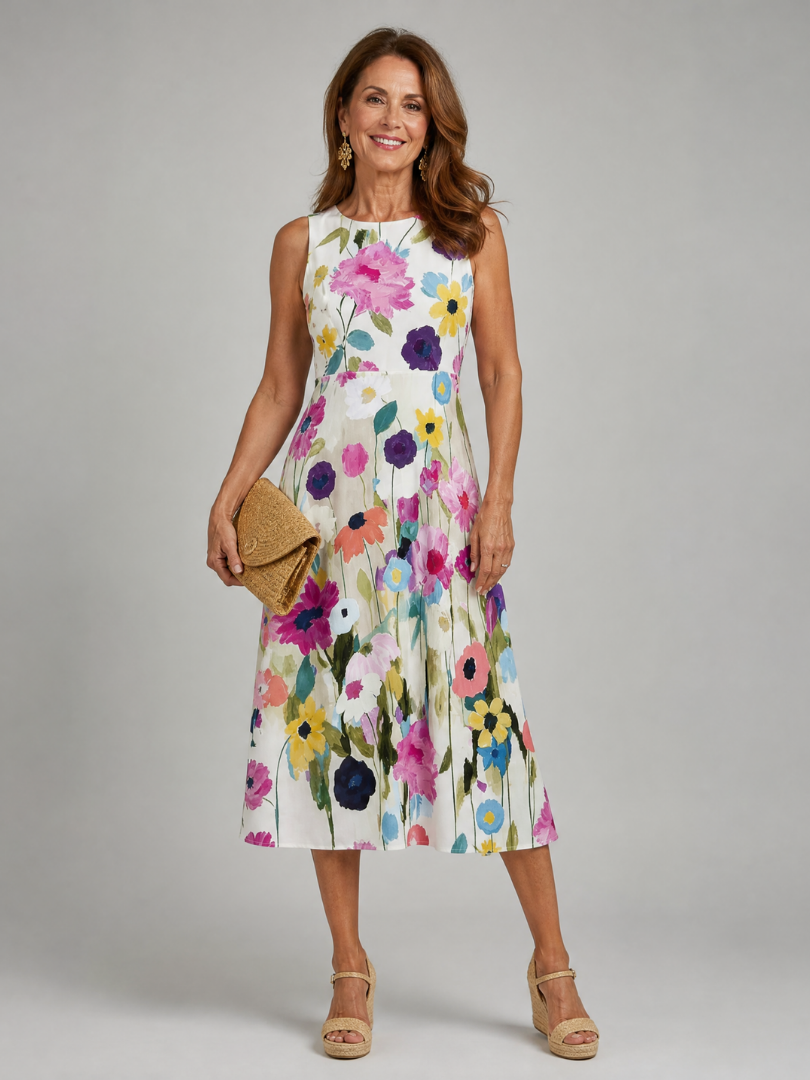Rhiannon - Women's Floral Sleeveless Dress - photo 1