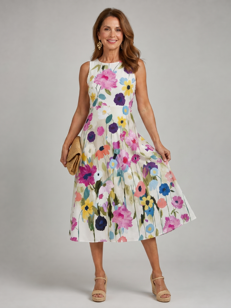Rhiannon - Women's Floral Sleeveless Dress - photo 4