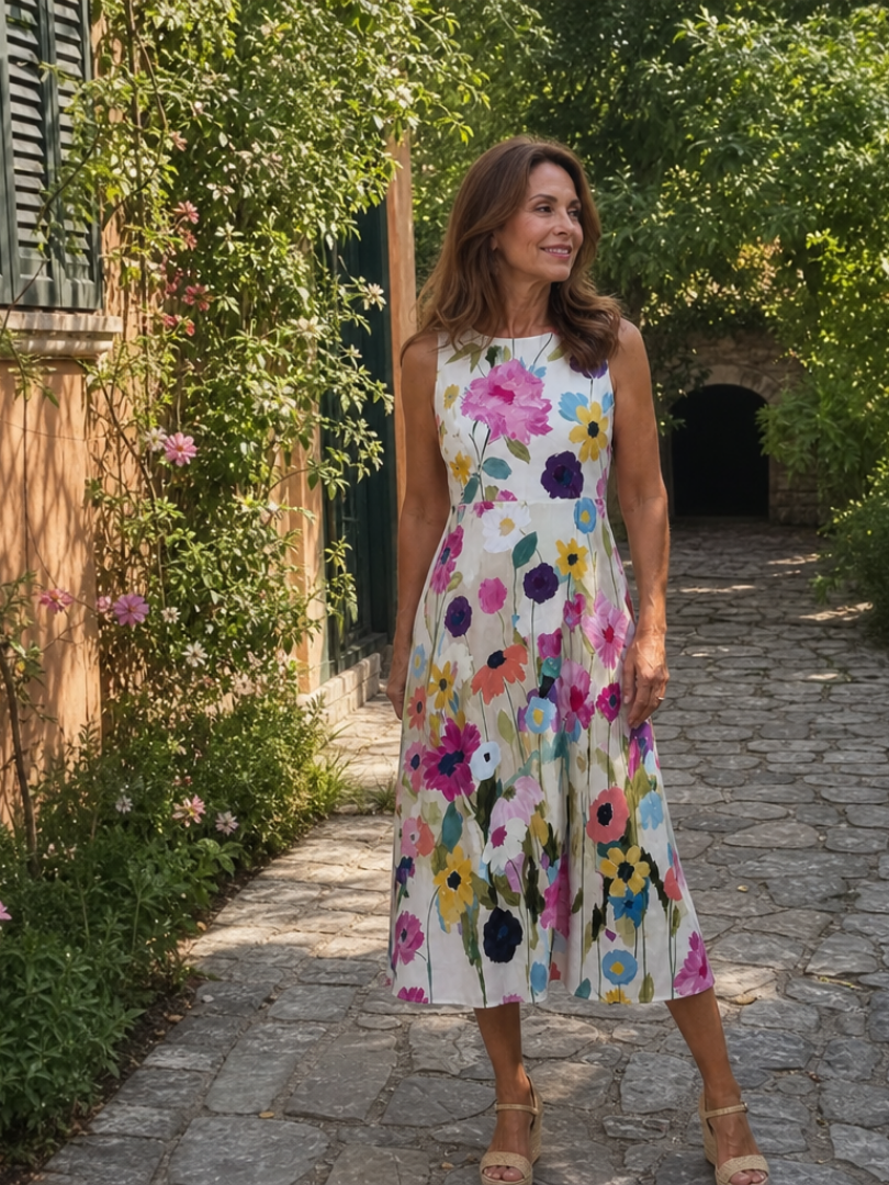 Rhiannon - Women's Floral Sleeveless Dress - photo 6