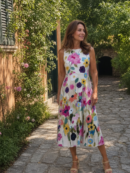 Rhiannon - Women's Floral Sleeveless Dress - photo 6