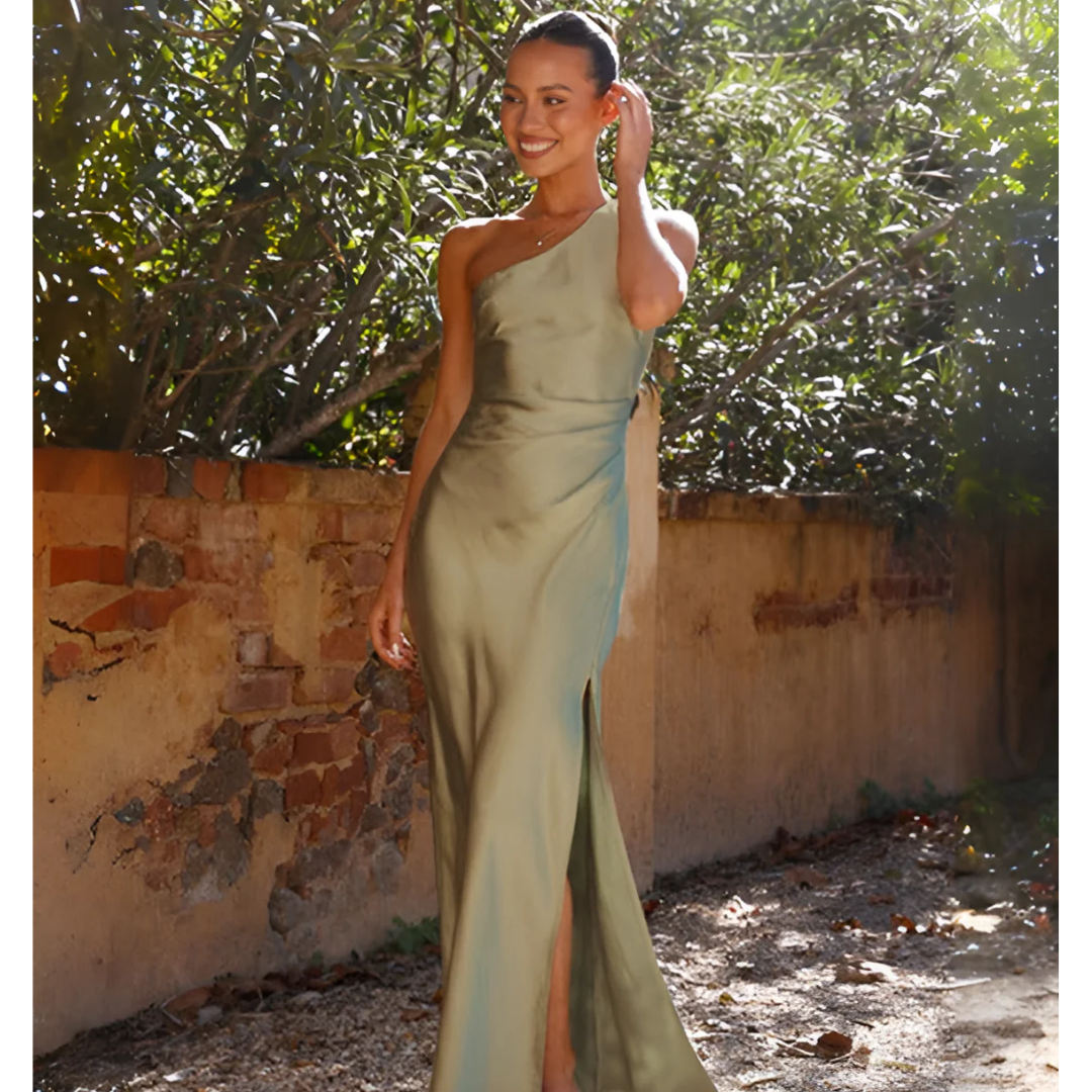 Nerissa - Women's Satin Maxi Dress - photo 2