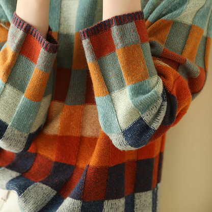 Kirsten - Women's Patchwork Knit Sweater - photo 5