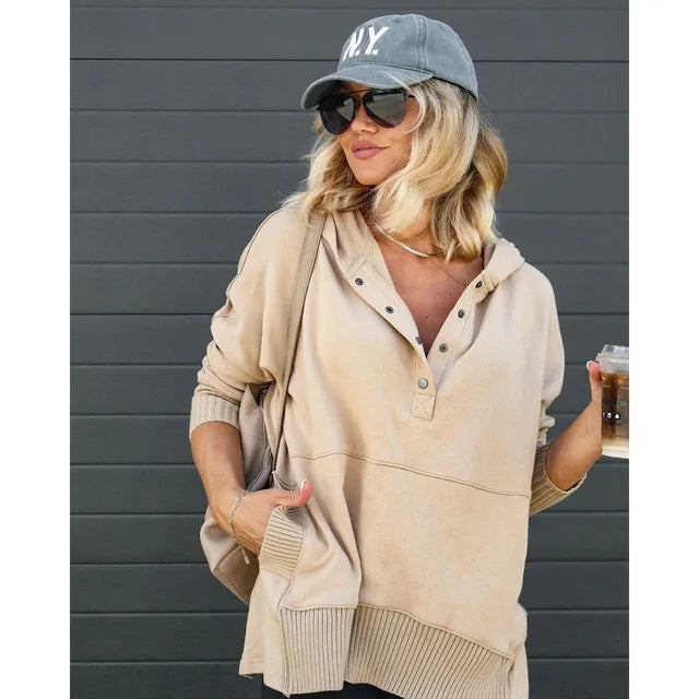 Corinne - Women's Hooded Long Sweater