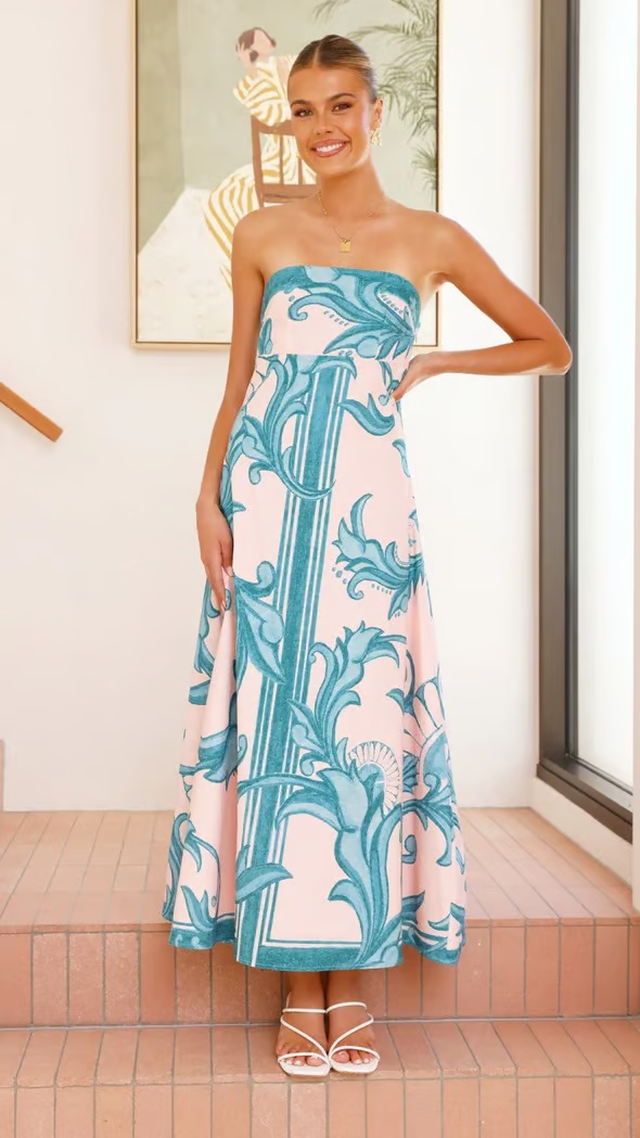 Coraline - Women's Maxi Strapless Dress - photo 7