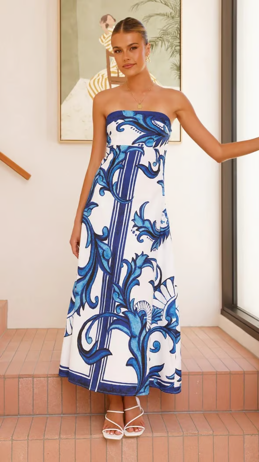 Coraline - Women's Maxi Strapless Dress - photo 1