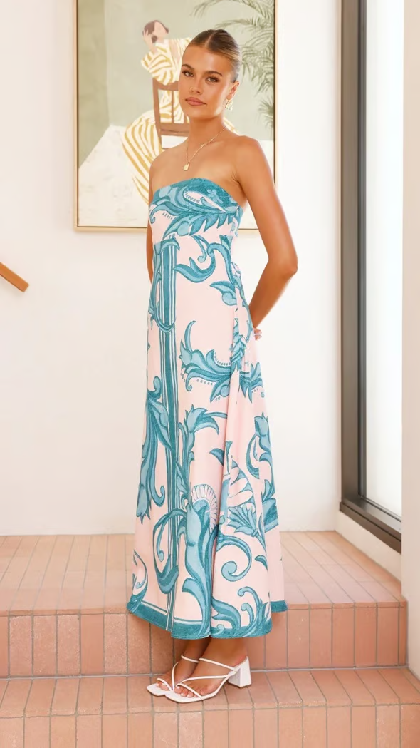 Coraline - Women's Maxi Strapless Dress - photo 6