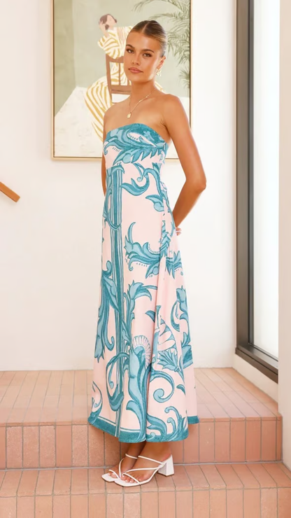 Coraline - Women's Maxi Strapless Dress - photo 6