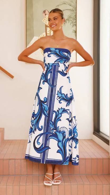 Coraline - Women's Maxi Strapless Dress - photo 2