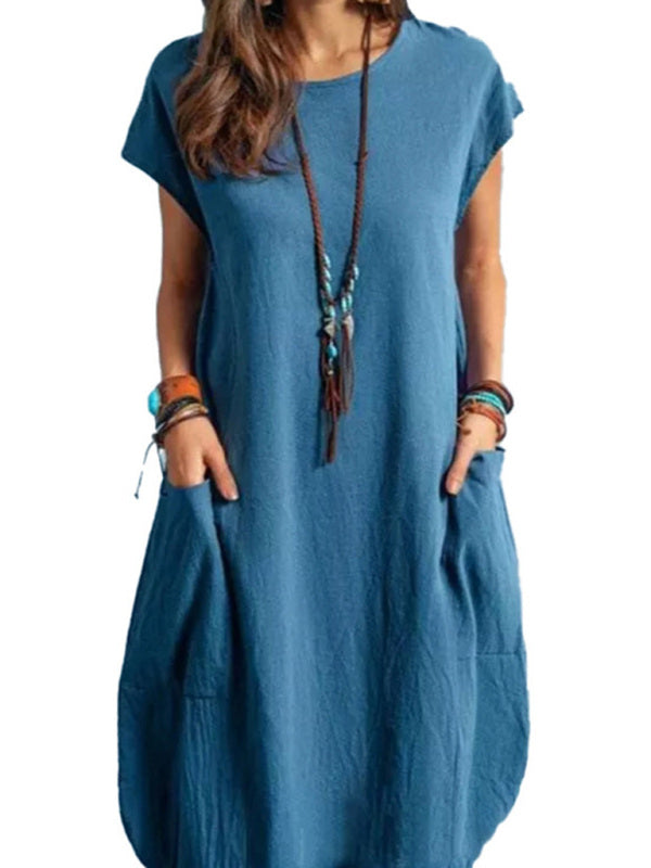 Talia - Women's Loose Casual Dress with Pockets - photo 3