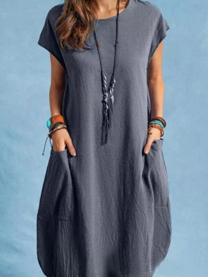 Talia - Women's Loose Casual Dress with Pockets - photo 2
