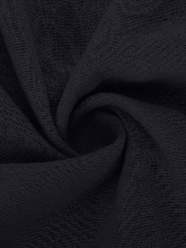 Cora - Women's Loose Fit Midi Dress with Round Neck and Gathered Waist - photo 7