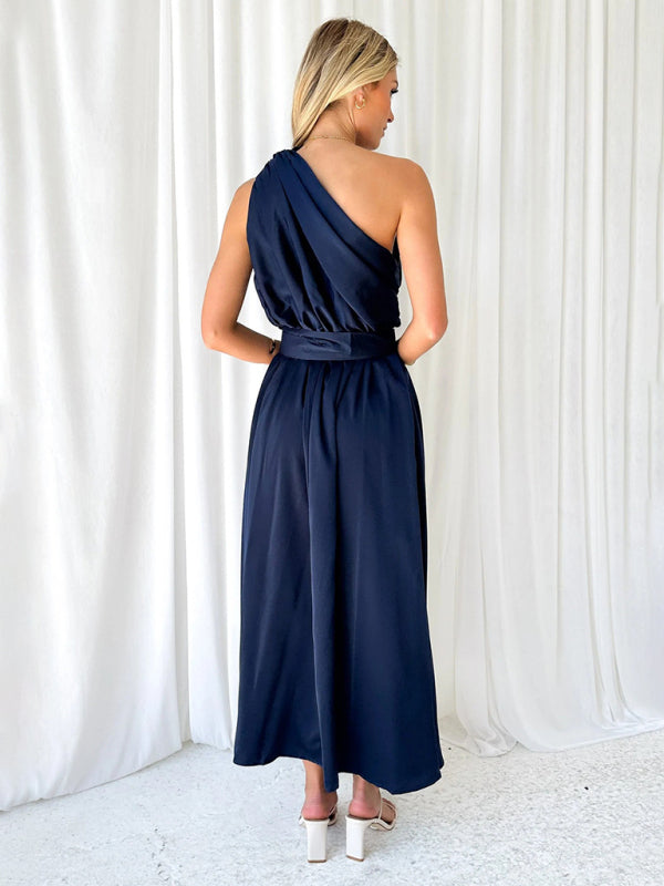 Amelie - Women's One Shoulder Maxi Dress with Slim Waist and Backless Design - photo 14