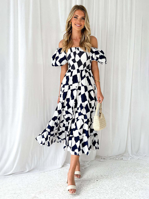 Abby - Women's Off-Shoulder Maxi Dress with Smocked Bodice and Floral Print - photo 17