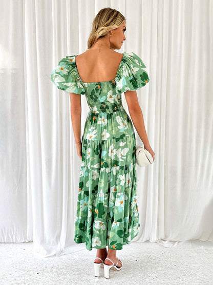 Abby - Women's Off-Shoulder Maxi Dress with Smocked Bodice and Floral Print - photo 20