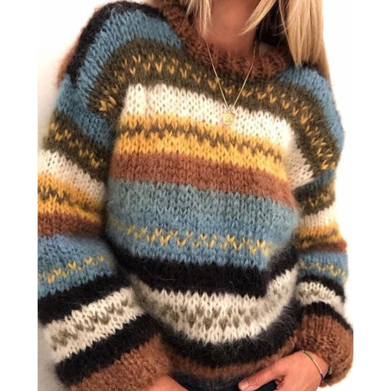 Magdalena - Women's Long Striped Sweater - photo 2
