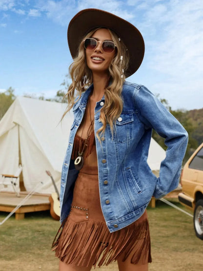Bexley - Women's Denim Relaxed Jacket - photo 4