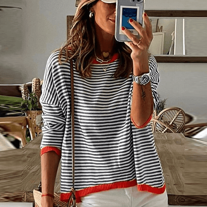Emmeline - Women's Medium Striped Sweater - photo 2