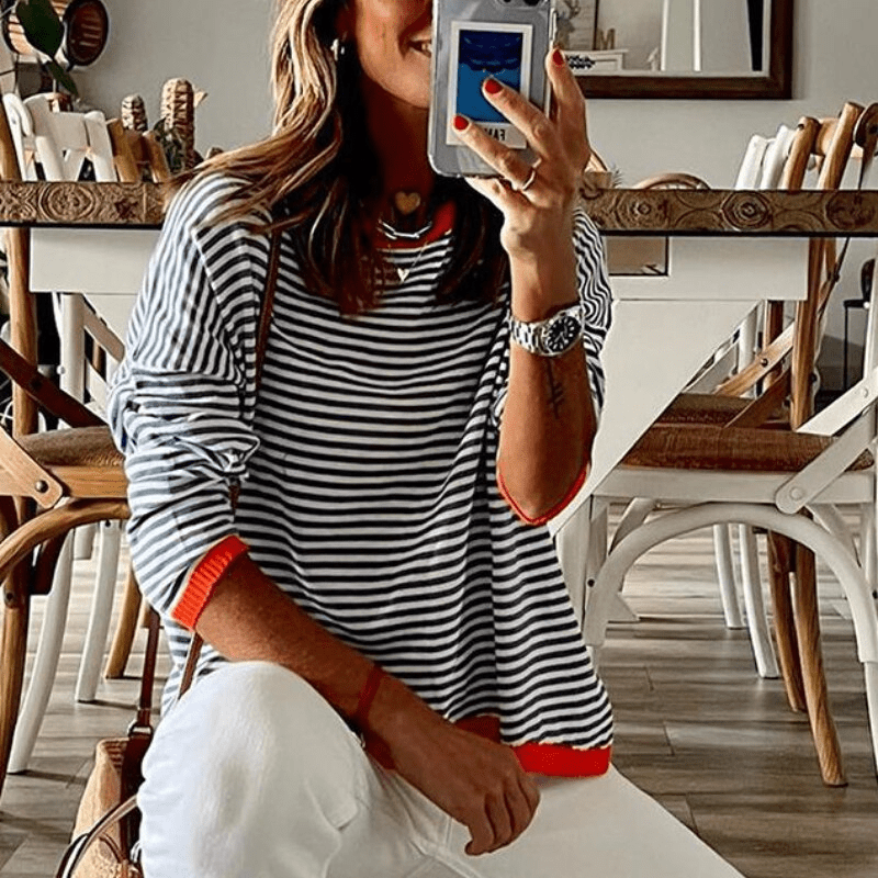 Emmeline - Women's Medium Striped Sweater - photo 3