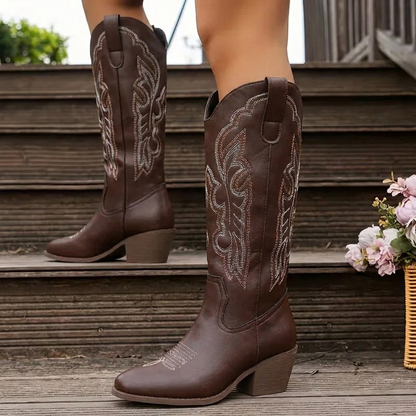 Ulrike - Women's Embroidered Cowgirl Shoes - photo 1