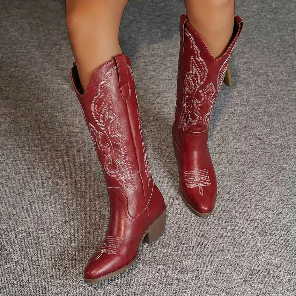 Ulrike - Women's Embroidered Cowgirl Shoes - photo 12