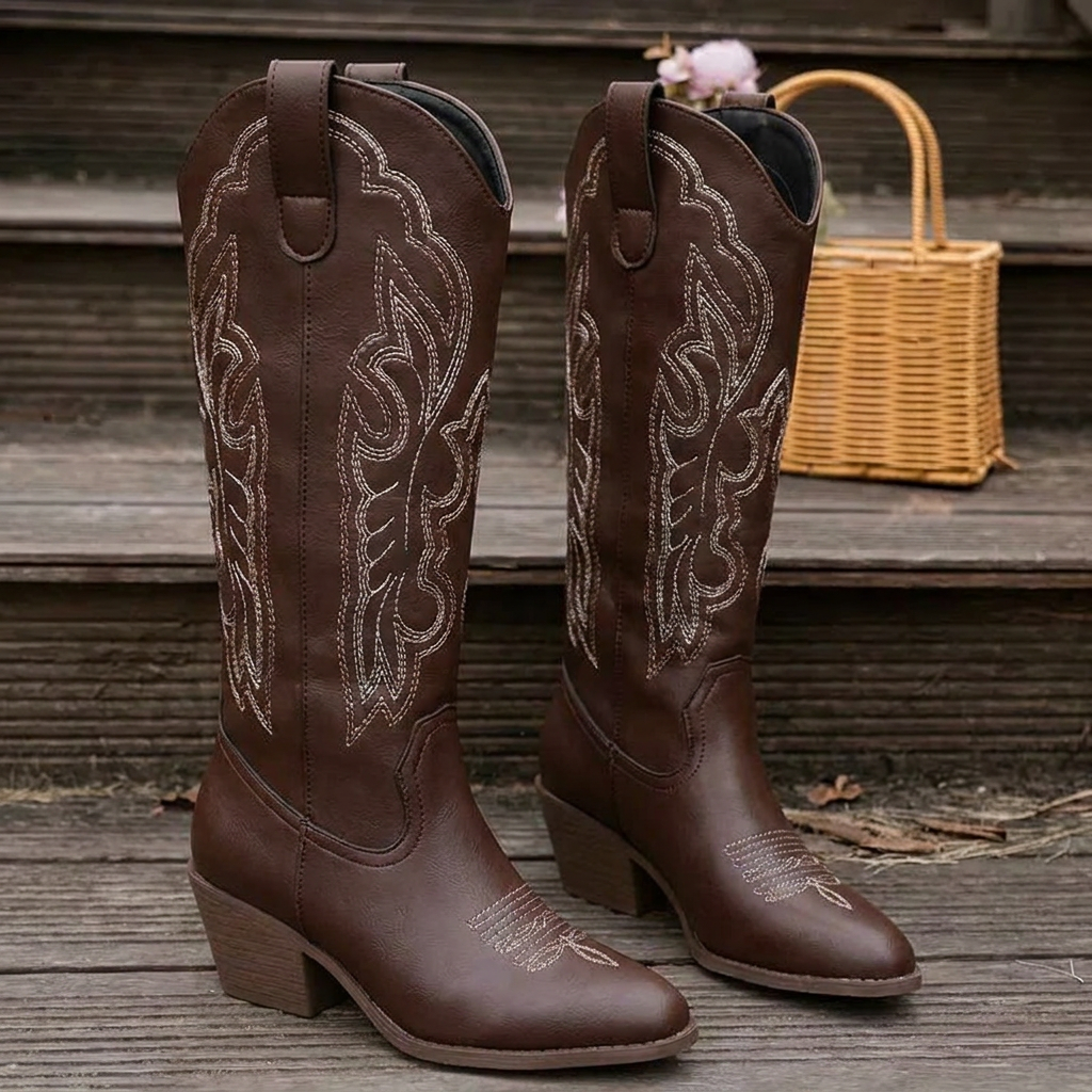 Ulrike - Women's Embroidered Cowgirl Shoes - photo 5