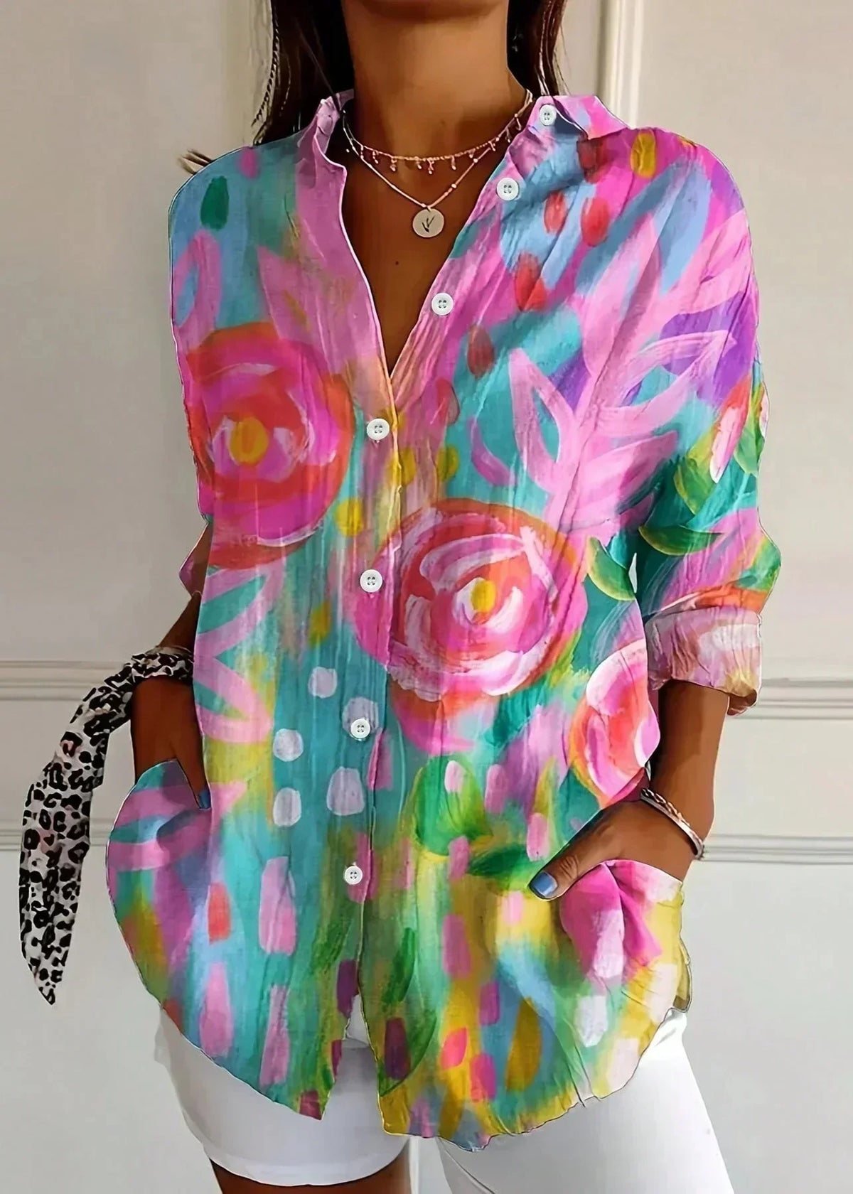 Lisbeth - Women's Vibrant Floral Top - photo 3