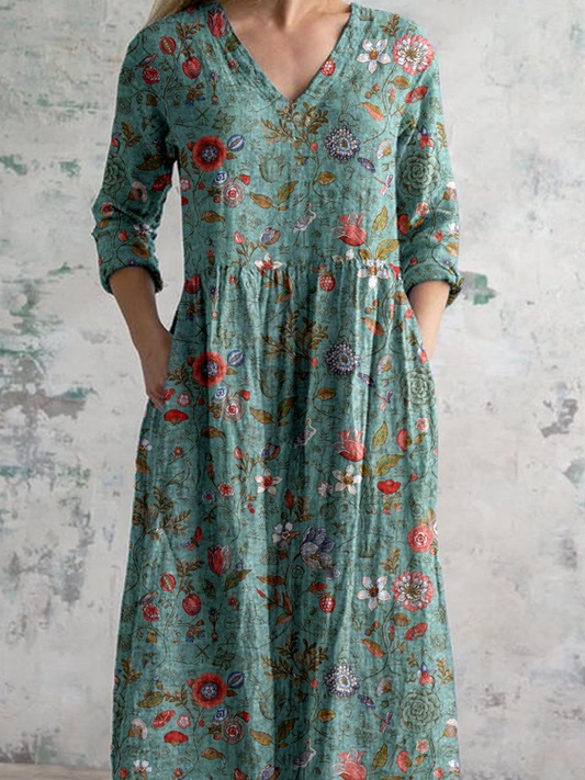 Katarina - Women's Vintage Floral Dress - photo 2