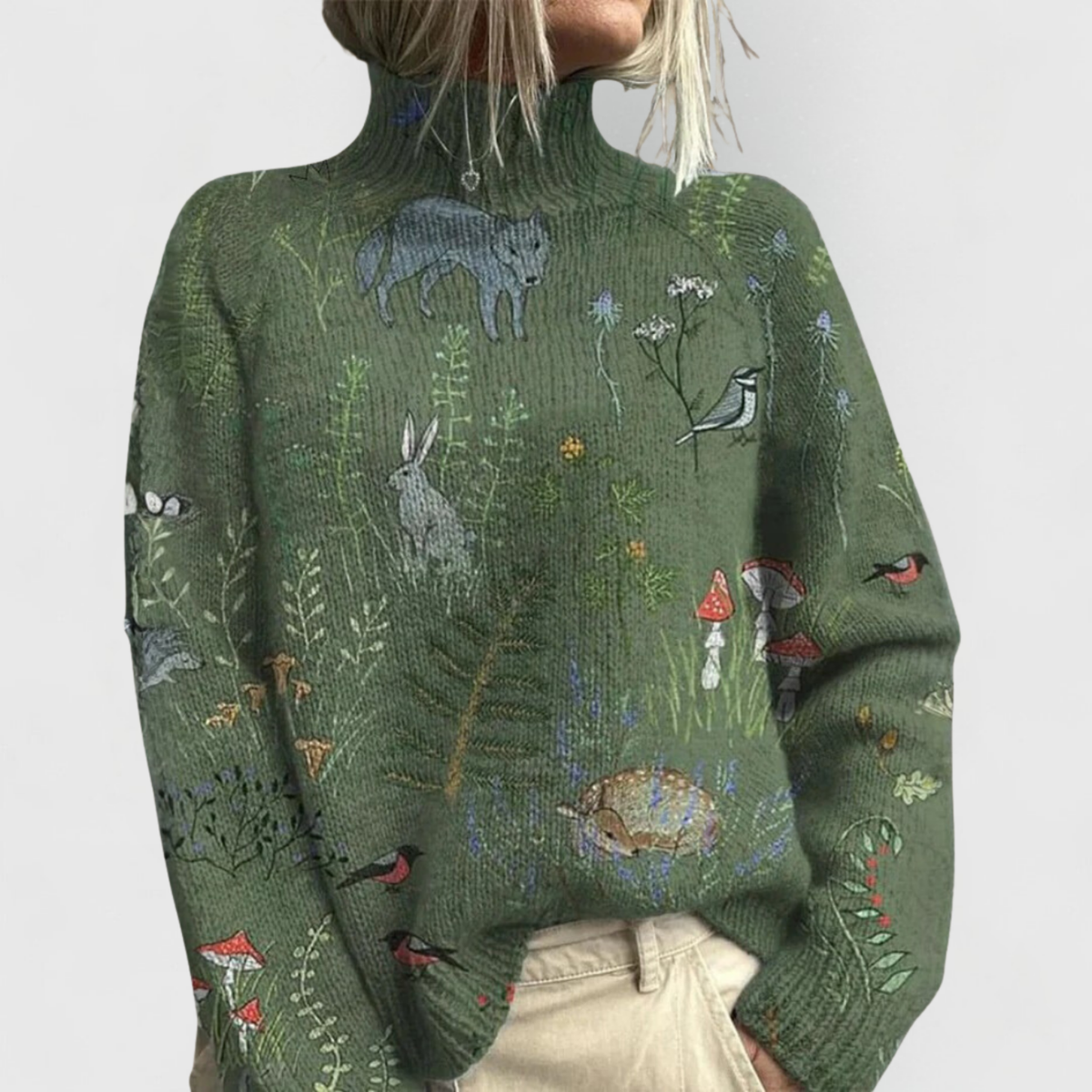 Leonie - Women's Vintage Turtleneck Sweater - photo 2