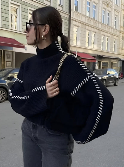 Rhiannon - Women's Relaxed Knit Sweater - photo 3