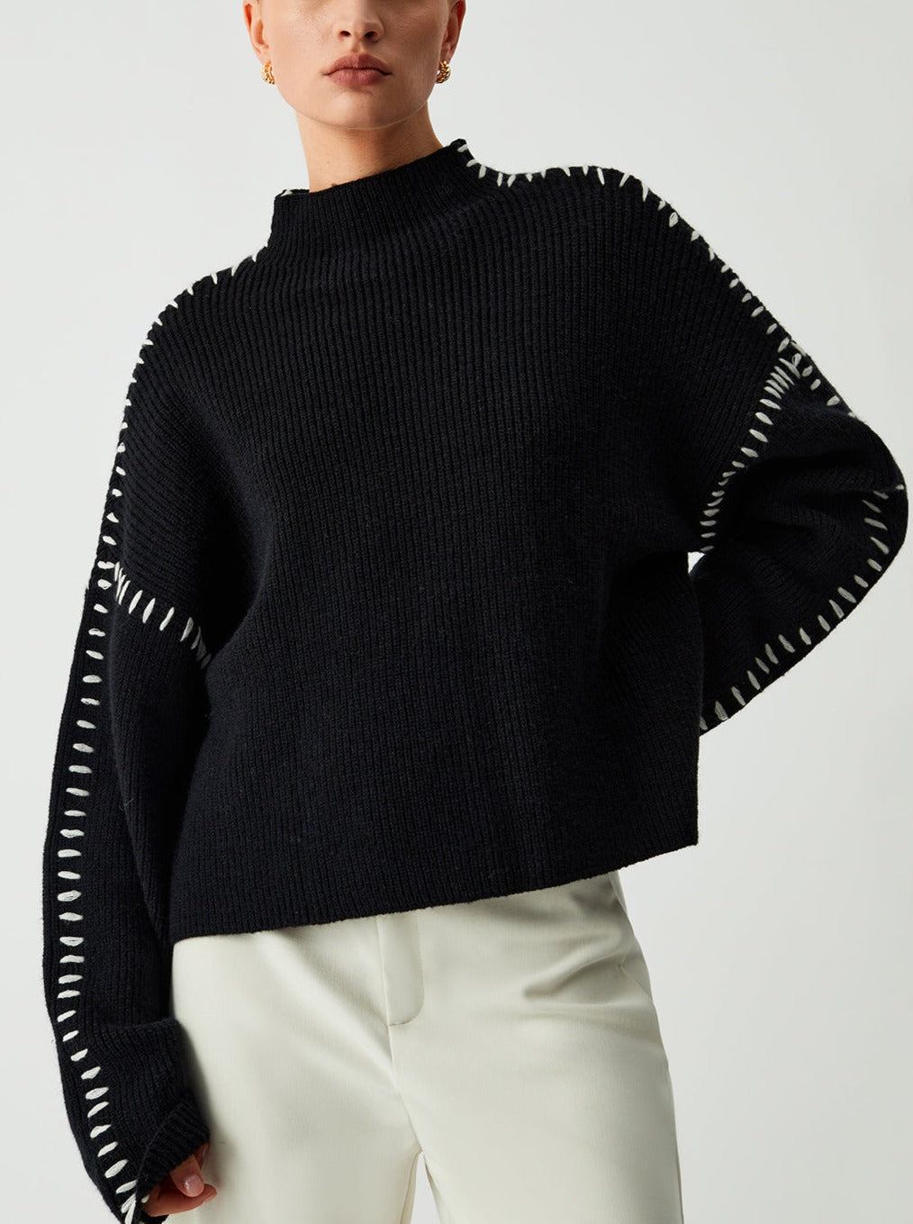 Rhiannon - Women's Relaxed Knit Sweater - photo 4