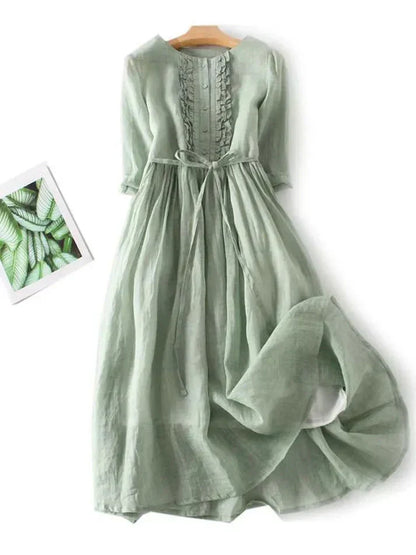 Thea - Women's A-line Midi Dress