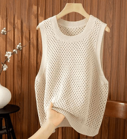 Aurelie - Women's Sleeveless Knit Sweater - photo 1