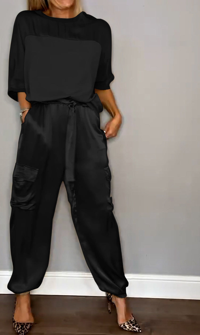 Marguerite - Women's Satin Two-Piece Set